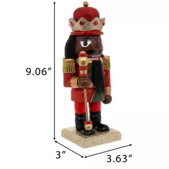 Red Glitter King Nutcracker - Picture 2 of 4